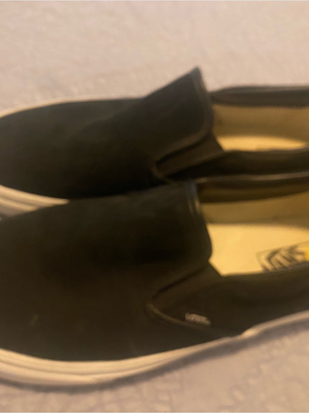 Vans Black Suede Slip-On Loafers